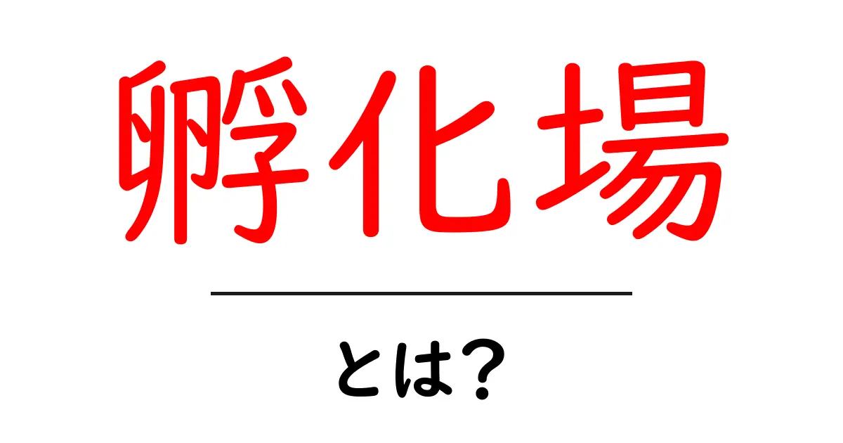 孵化場とは何か?初心者向けに解説する基本としくみ共起語・同意語・対義語も併せて解説!