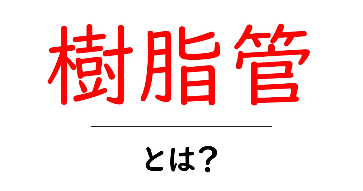 樹脂管・とは？初心者にもわかる選び方と仕組みを徹底解説共起語・同意語・対義語も併せて解説！