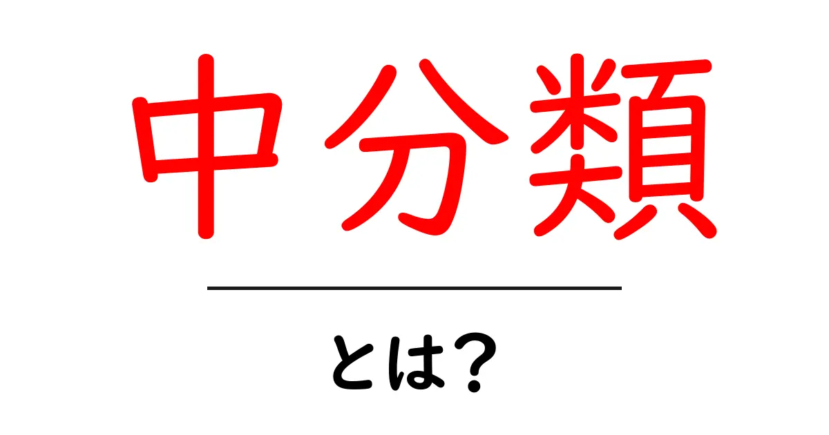 中分類・とは?初心者向けにわかる基本と活用法共起語・同意語・対義語も併せて解説!