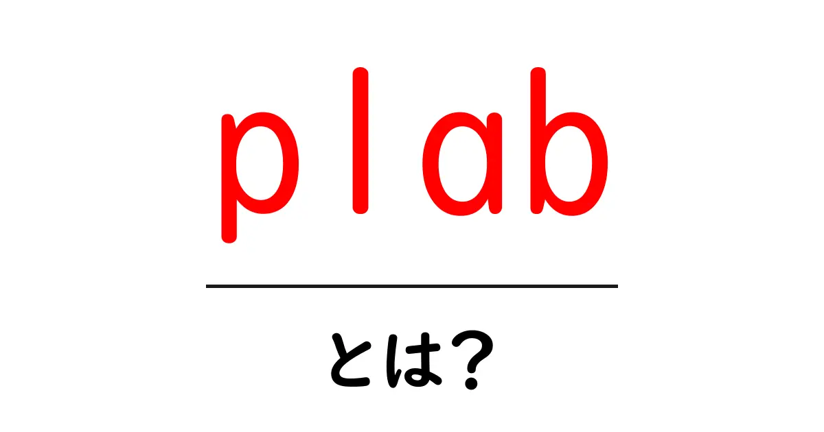 plab・とは?初心者でも分かる意味と使い方ガイド共起語・同意語・対義語も併せて解説!