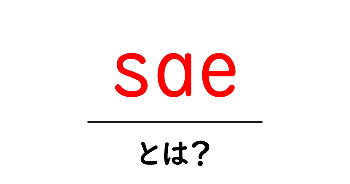 sae・とは？初心者向けガイドで意味と使い分けを解説共起語・同意語・対義語も併せて解説！