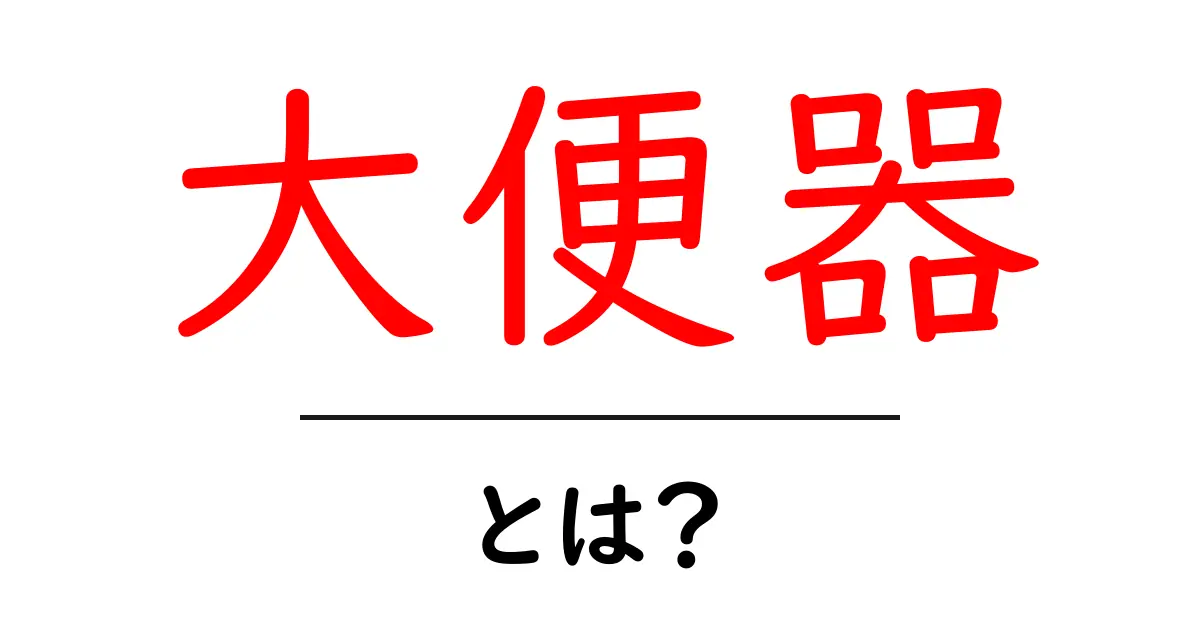 大便器・とは？初心者向けのやさしい解説ガイド共起語・同意語・対義語も併せて解説！