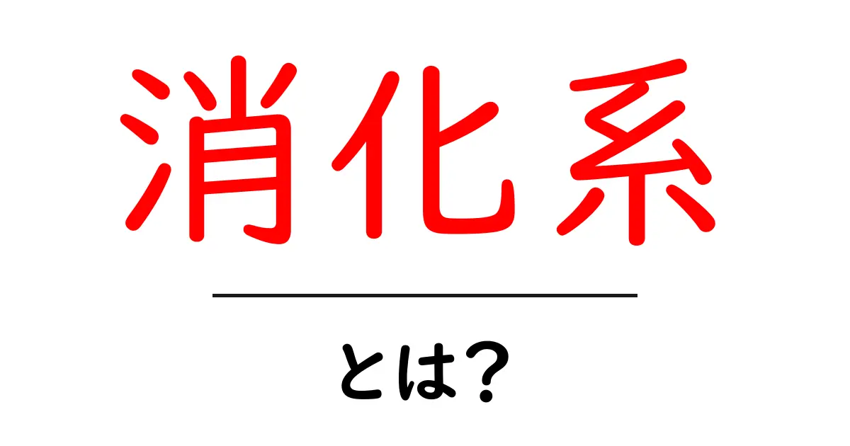 消化系・とは?初心者向け解説で学ぶ消化のしくみ共起語・同意語・対義語も併せて解説!