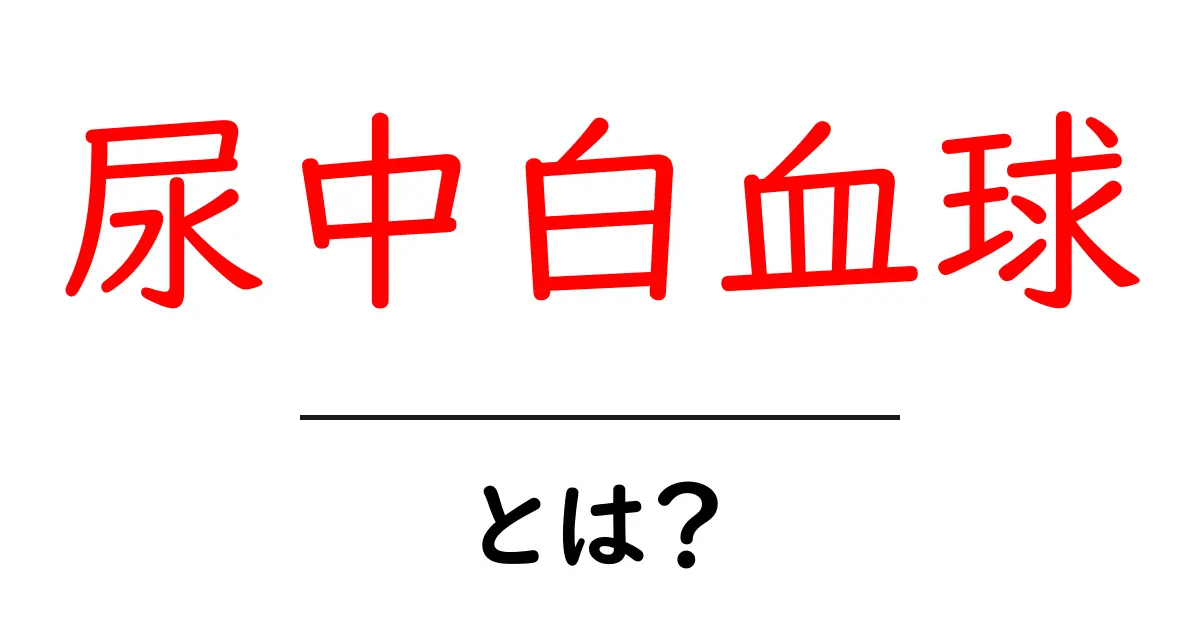 尿中白血球とは?尿検査の基本と見方を中学生にも易しく解説共起語・同意語・対義語も併せて解説!