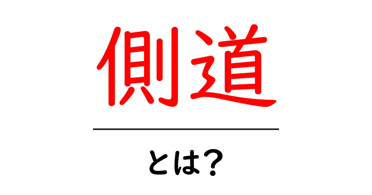 側道・とは？初心者でも分かる意味と使い方ガイド共起語・同意語・対義語も併せて解説！