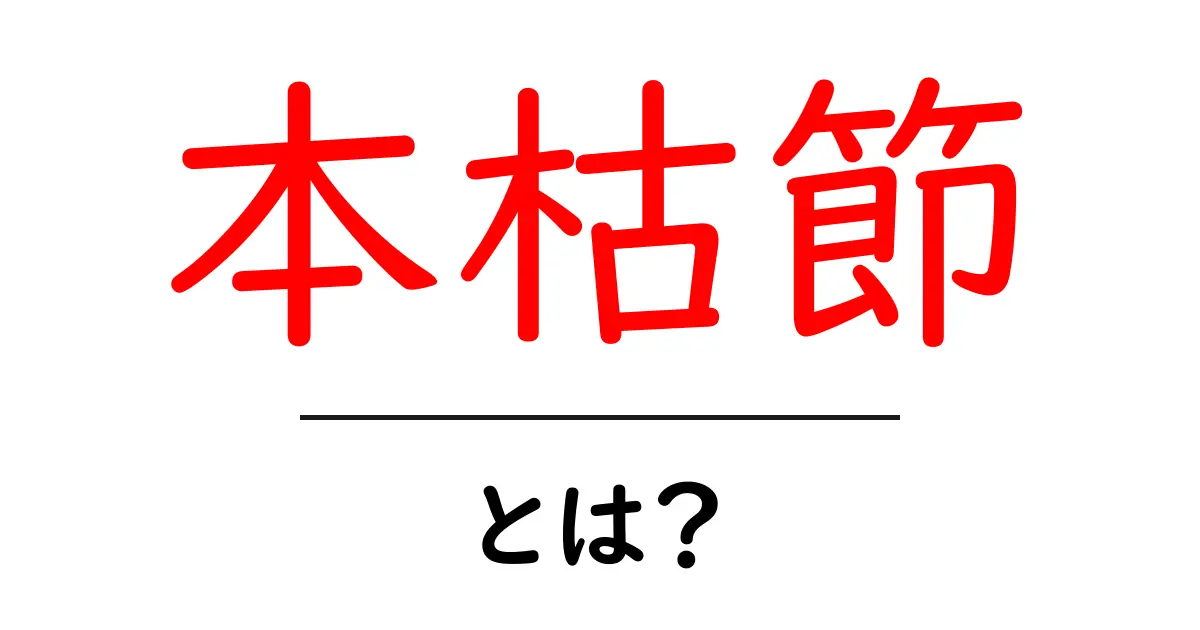本枯節・とは？初心者でも分かるだしの魅力と作り方共起語・同意語・対義語も併せて解説！