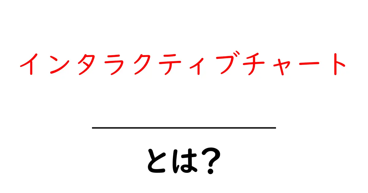 インタラクティブチャートとは？初心者にも分かる使い方とメリット共起語・同意語・対義語も併せて解説！
