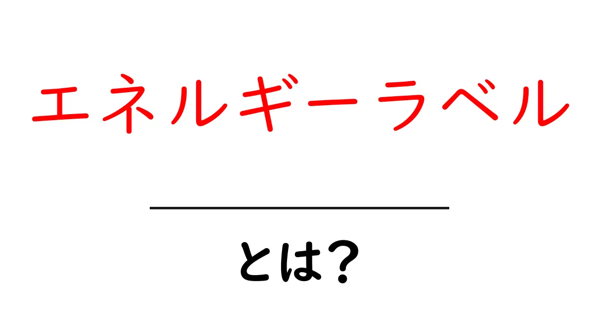 エネルギーラベルとは?初心者にも分かる基本と賢い選び方共起語・同意語・対義語も併せて解説!