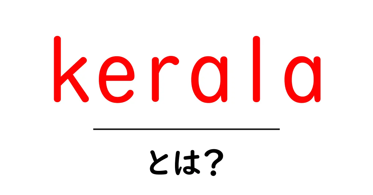 keralaとは？初心者向け解説：インドの魅力的な州 kerala を知ろう共起語・同意語・対義語も併せて解説！