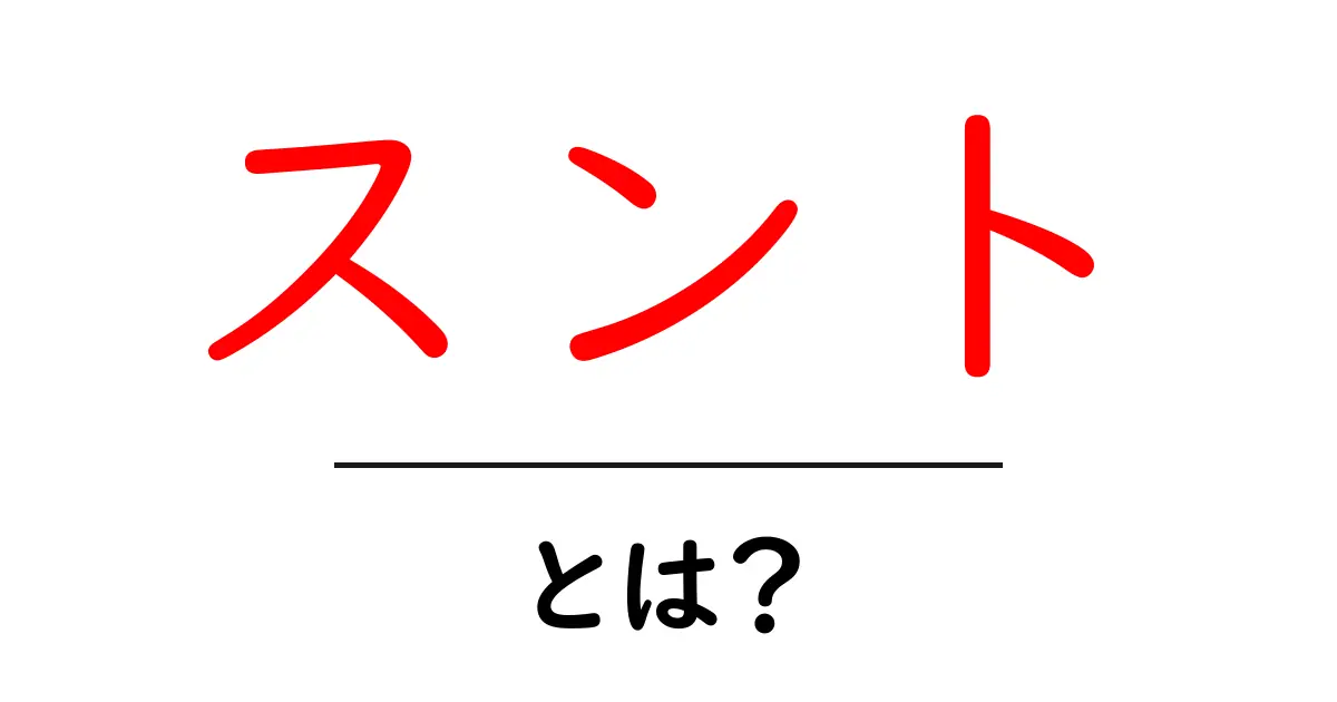 スントとは？初心者向け完全ガイド：スントの意味と使い方を徹底解説共起語・同意語・対義語も併せて解説！