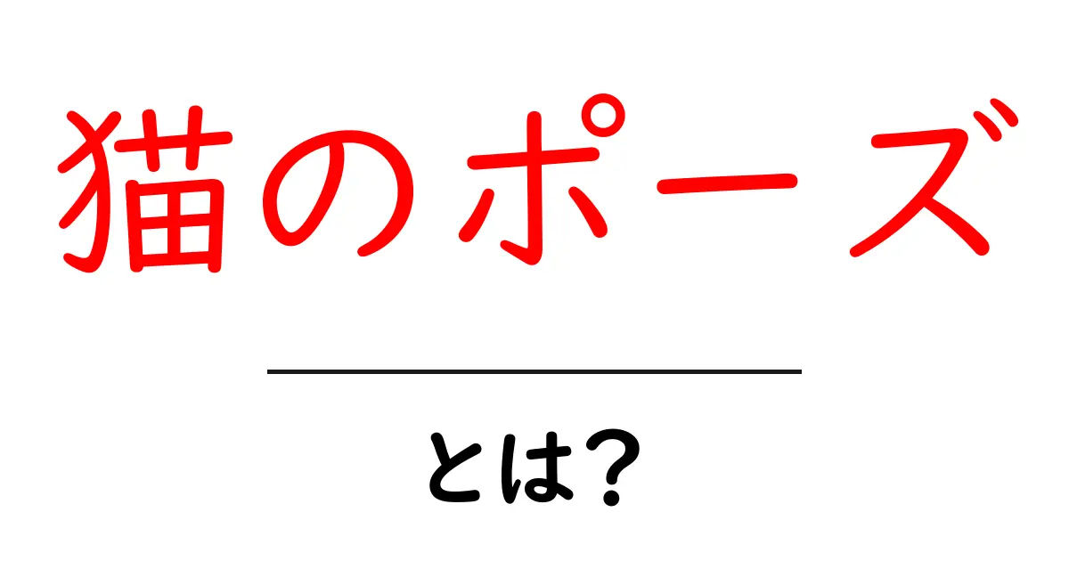 猫のポーズとは?初心者でもできる基本と効果を詳しく解説共起語・同意語・対義語も併せて解説!