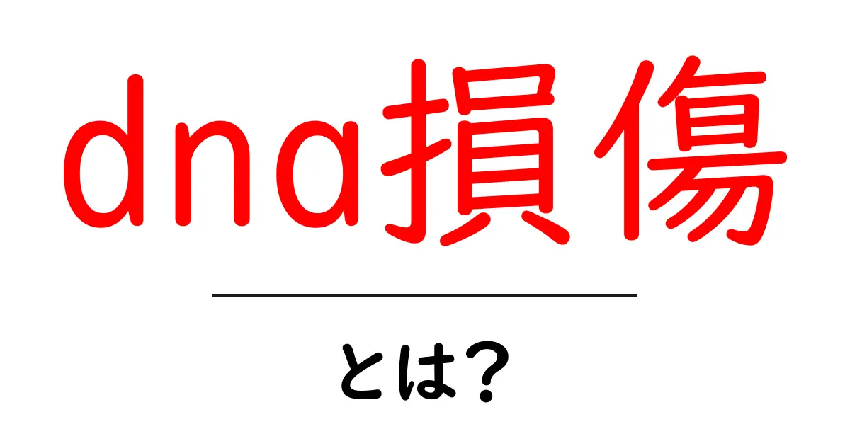 dna損傷とは？DNAの傷つきが私たちの体に与える影響をわかりやすく解説共起語・同意語・対義語も併せて解説！
