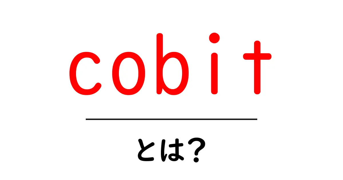 cobit・とは？初心者にも分かる解説共起語・同意語・対義語も併せて解説！
