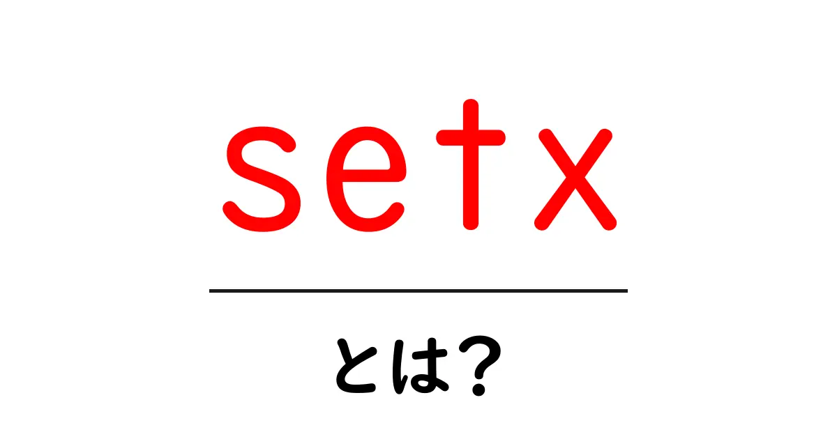 setxとは?初心者にも分かる使い方と注意点共起語・同意語・対義語も併せて解説!