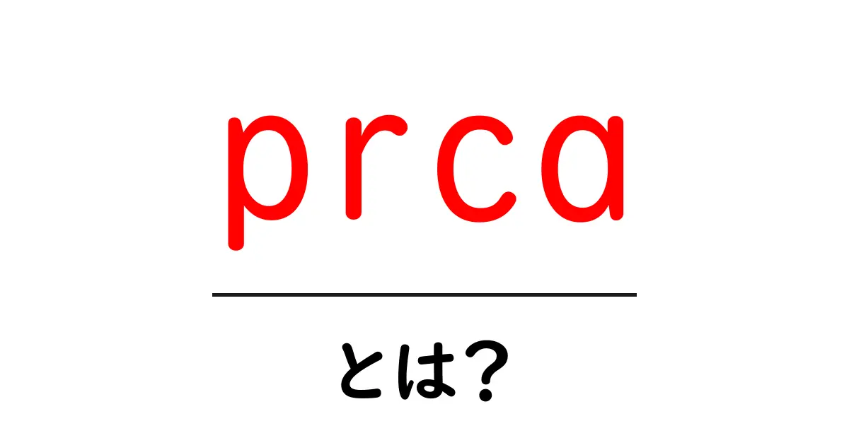 prca・とは?PRCAの意味と役割を初心者向けに徹底解説共起語・同意語・対義語も併せて解説!