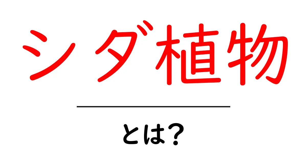 シダ植物・とは？初心者にもわかる基本と育て方のポイント共起語・同意語・対義語も併せて解説！