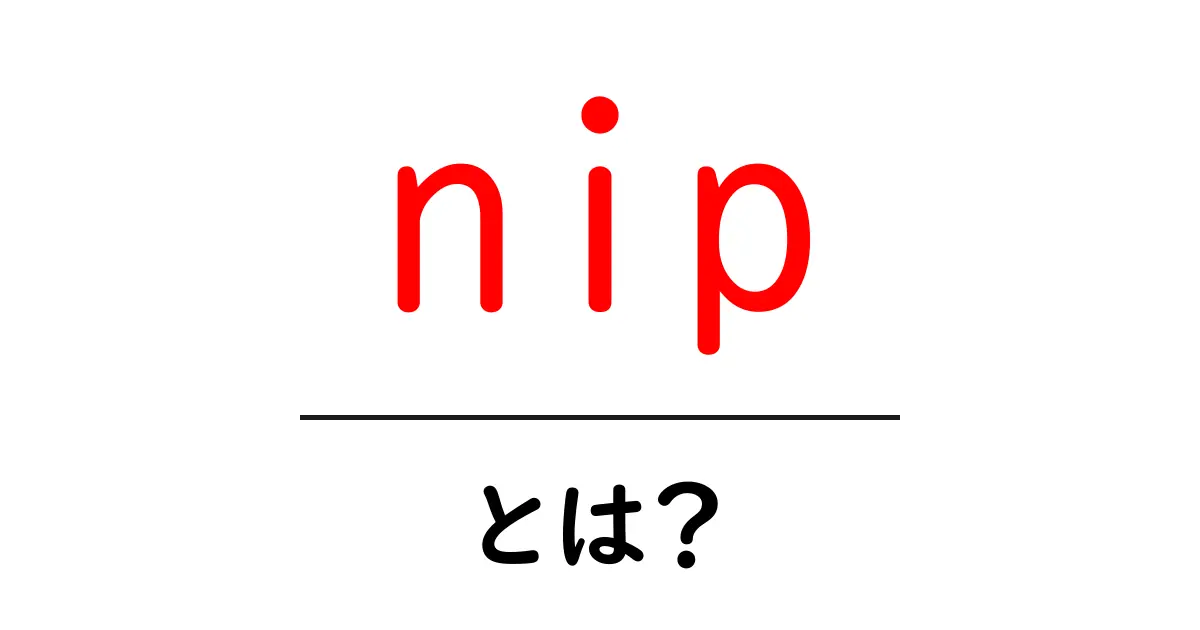 nipとは？初心者が知っておくべき意味と使い方ガイド共起語・同意語・対義語も併せて解説！
