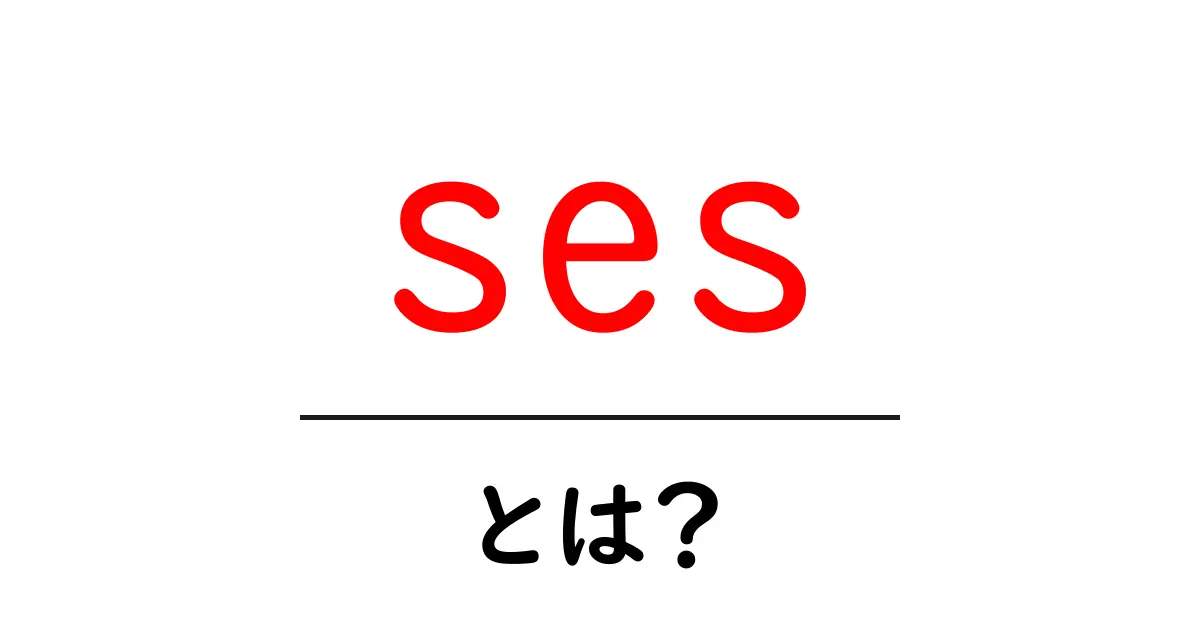 ses・とは?初心者のための丁寧解説と使い方ガイド共起語・同意語・対義語も併せて解説!