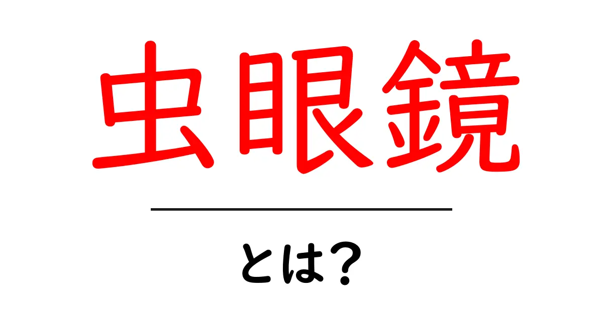 虫眼鏡・とは？初心者のための使い方と選び方ガイド共起語・同意語・対義語も併せて解説！