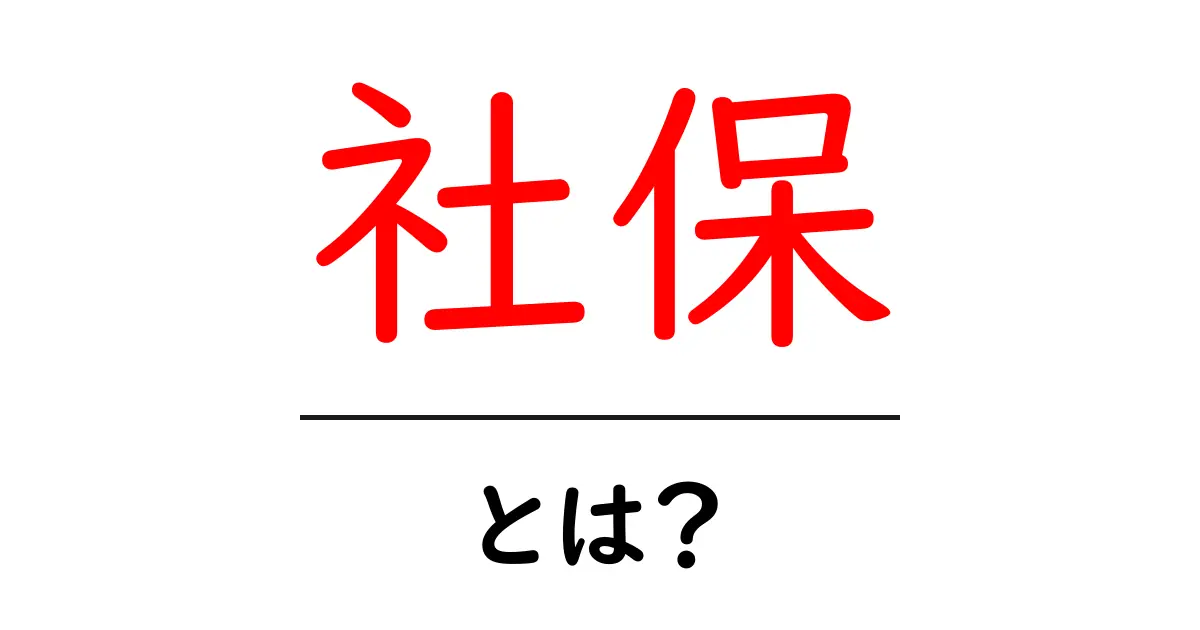 社保・とは？初心者にもわかる基本ガイド共起語・同意語・対義語も併せて解説！