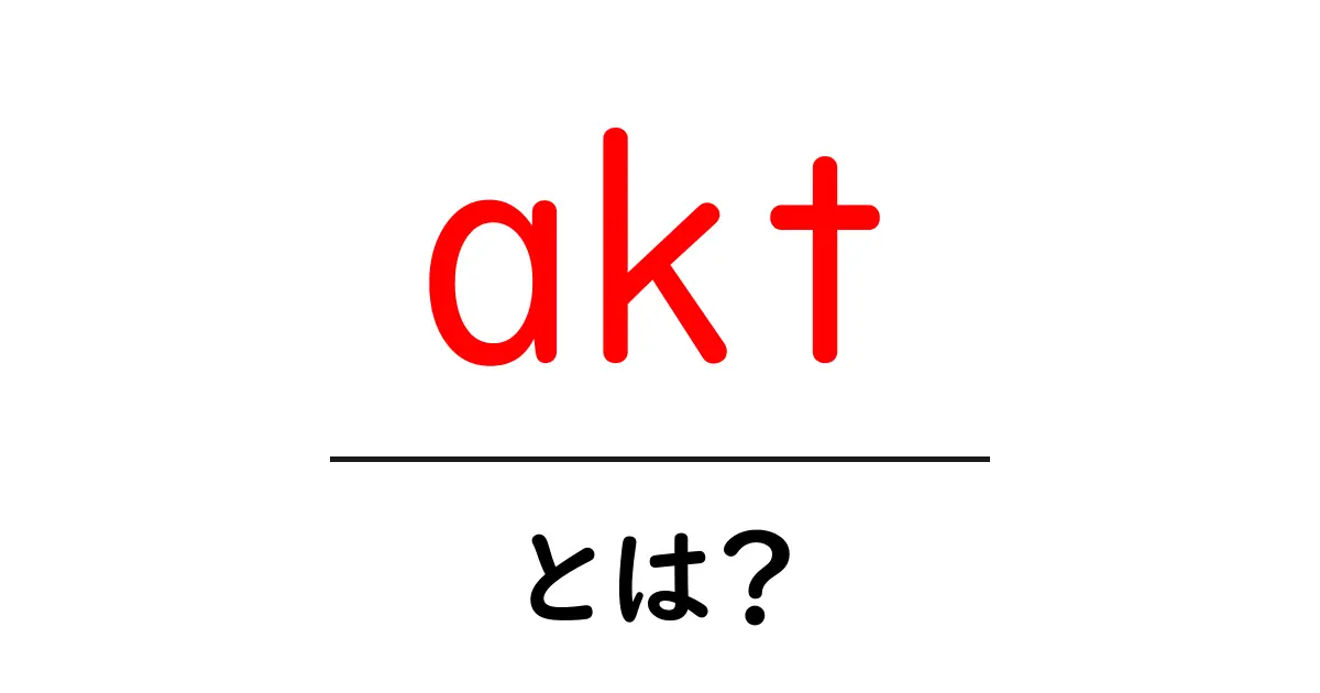 akt・とは？初心者にも分かる意味と使い方ガイド共起語・同意語・対義語も併せて解説！
