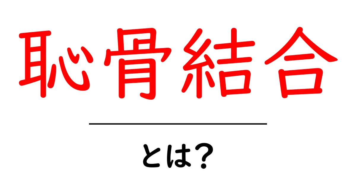 恥骨結合・とは？初心者でもわかる解説ガイド共起語・同意語・対義語も併せて解説！