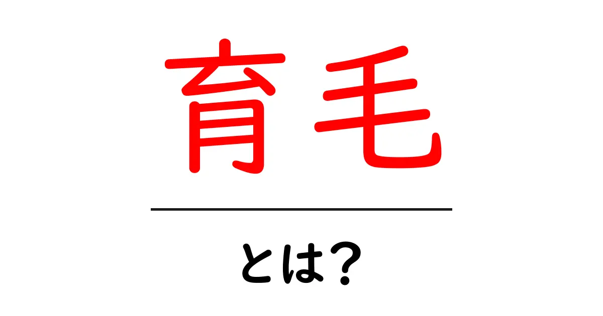 育毛とは?髪を育てるために知っておくべき基本知識共起語・同意語も併せて解説!
