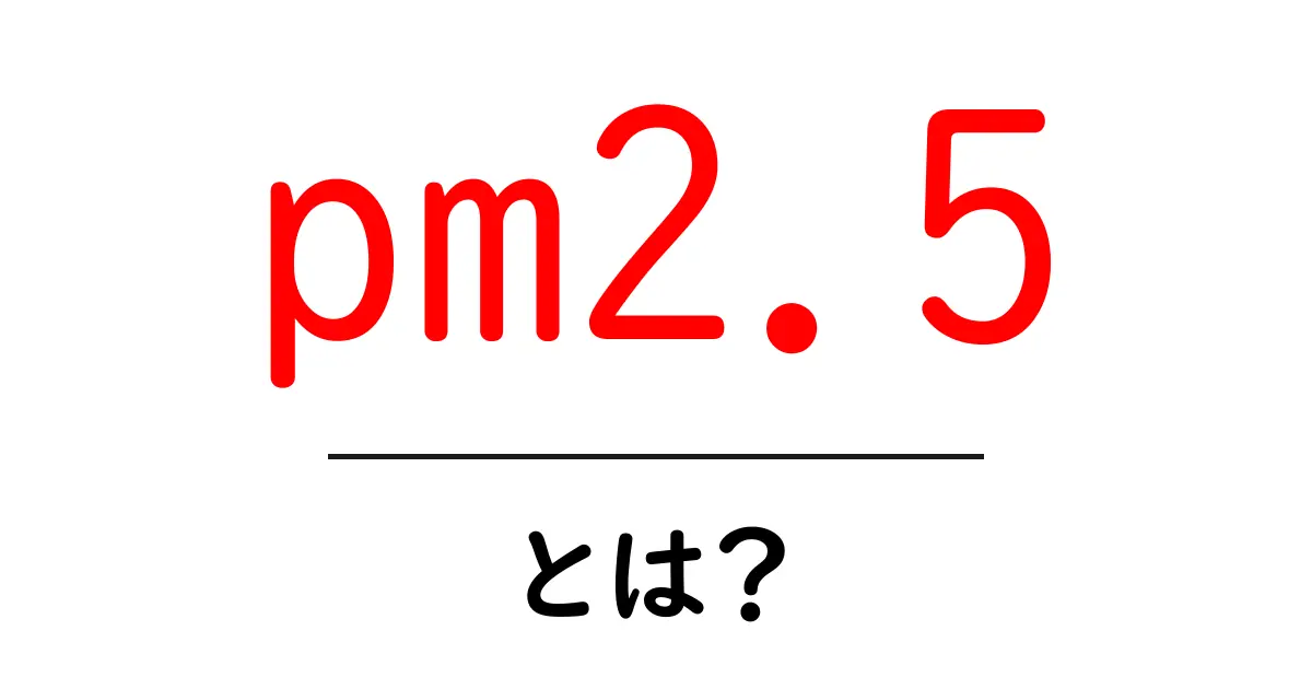 PM2.5とは?健康に悪影響を与える微小粒子状物質の正体を解説!共起語・同意語も併せて解説!
