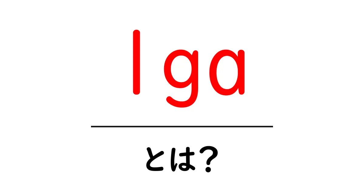 lgaとは?知られざるテクノロジーの世界を探る共起語・同意語も併せて解説!