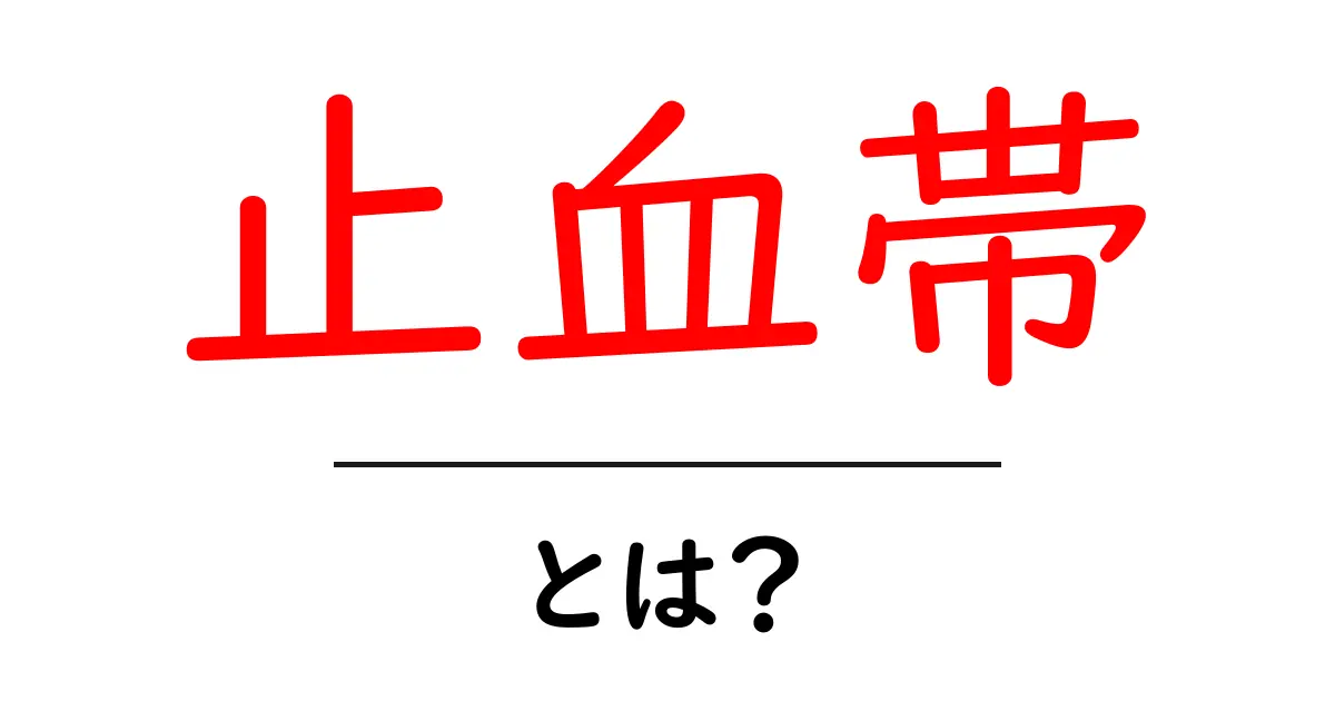 止血帯とは?その仕組みと重要性をわかりやすく解説!共起語・同意語も併せて解説!