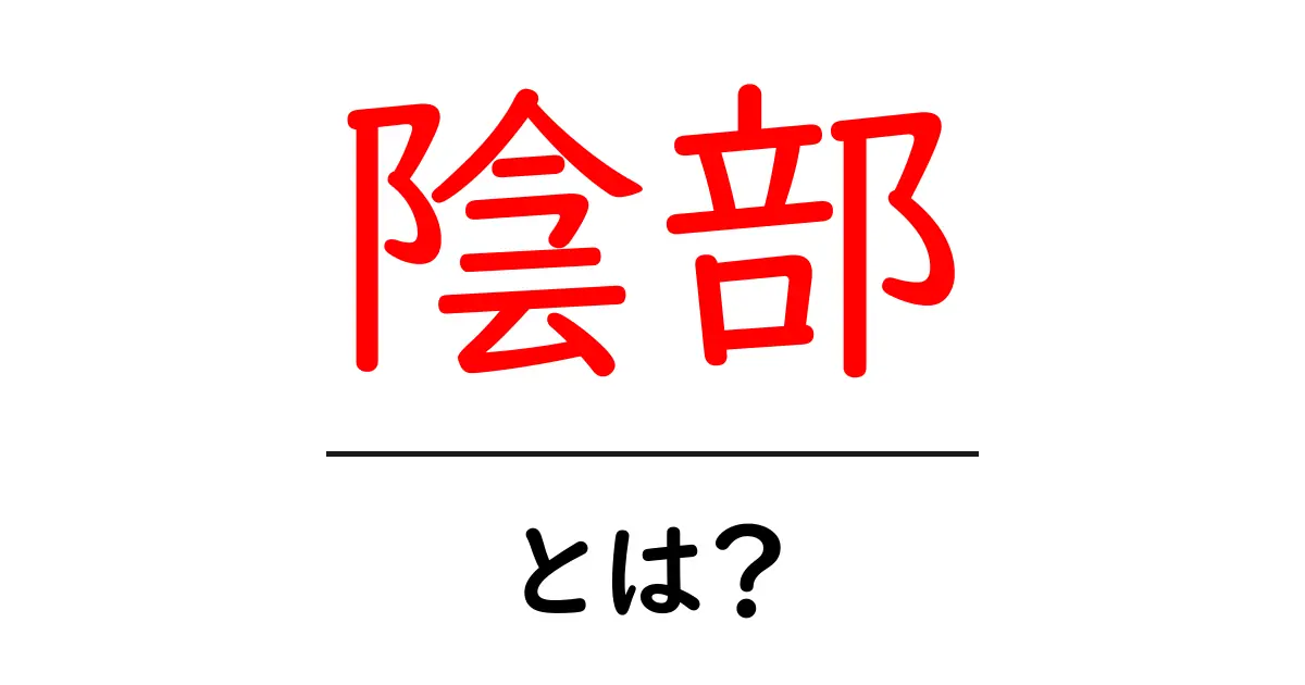 陰部とは?身体の一部について知っておくべきこと共起語・同意語も併せて解説!