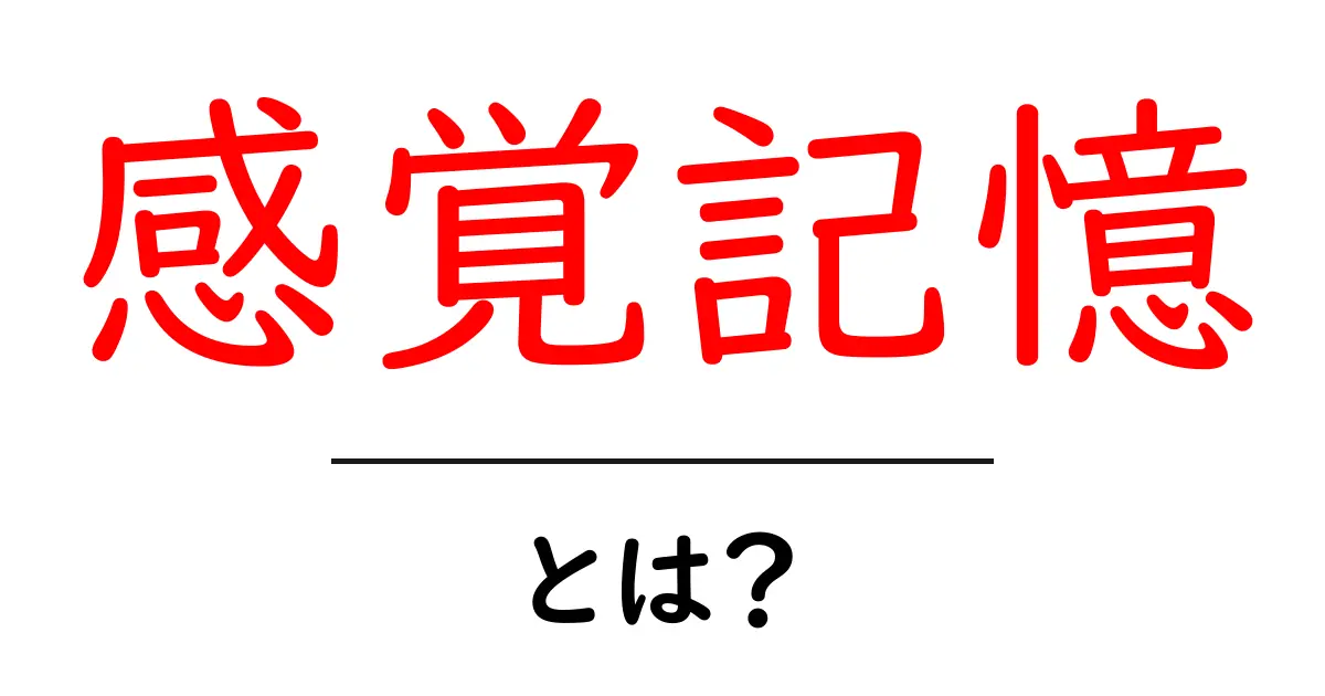感覚記憶とは?私たちの脳が持つ一瞬の記憶の不思議共起語・同意語も併せて解説!