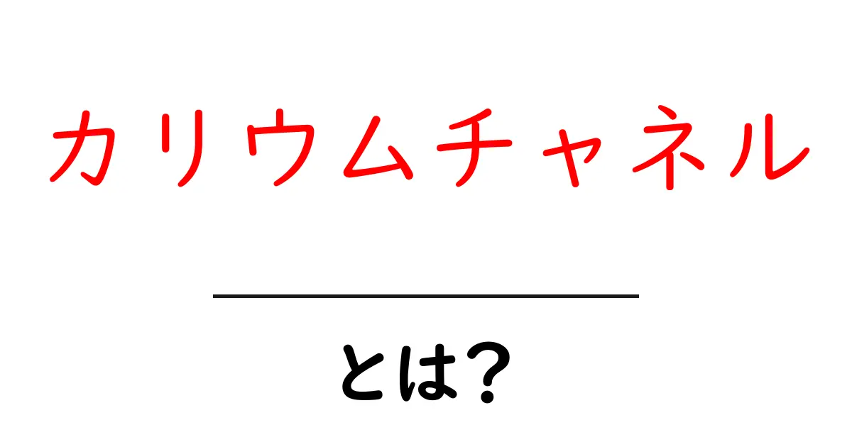 カリウムチャネルとは?私たちの体に欠かせない重要な役割を解説!共起語・同意語も併せて解説!