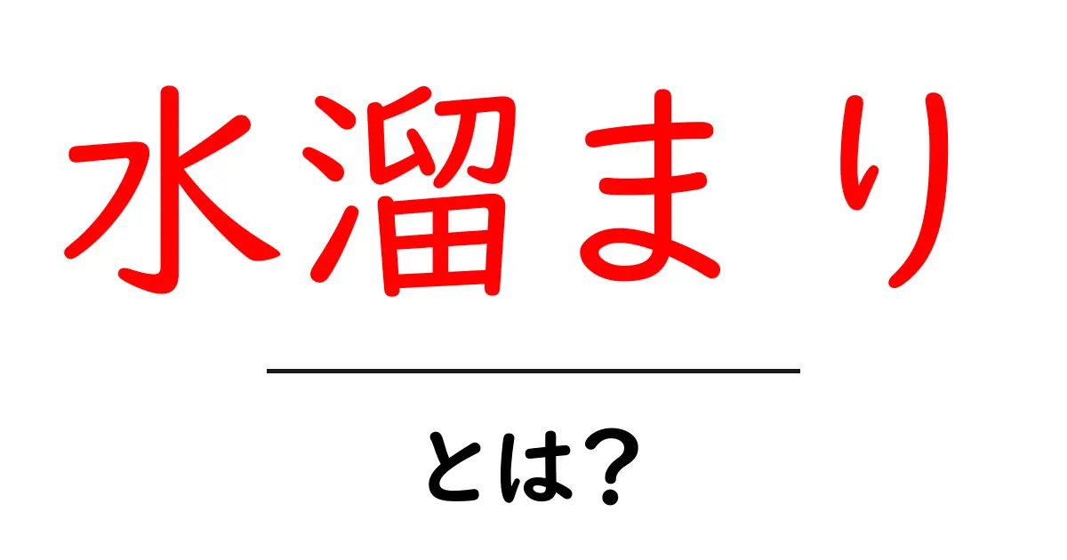 水溜まりとは？日常の中の小さな生態系を探る共起語・同意語も併せて解説！