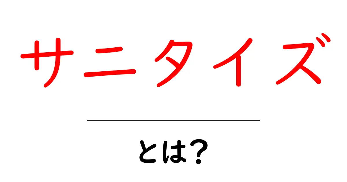 サニタイズとは?データを安全に保つための重要な手法を解説!共起語・同意語も併せて解説!