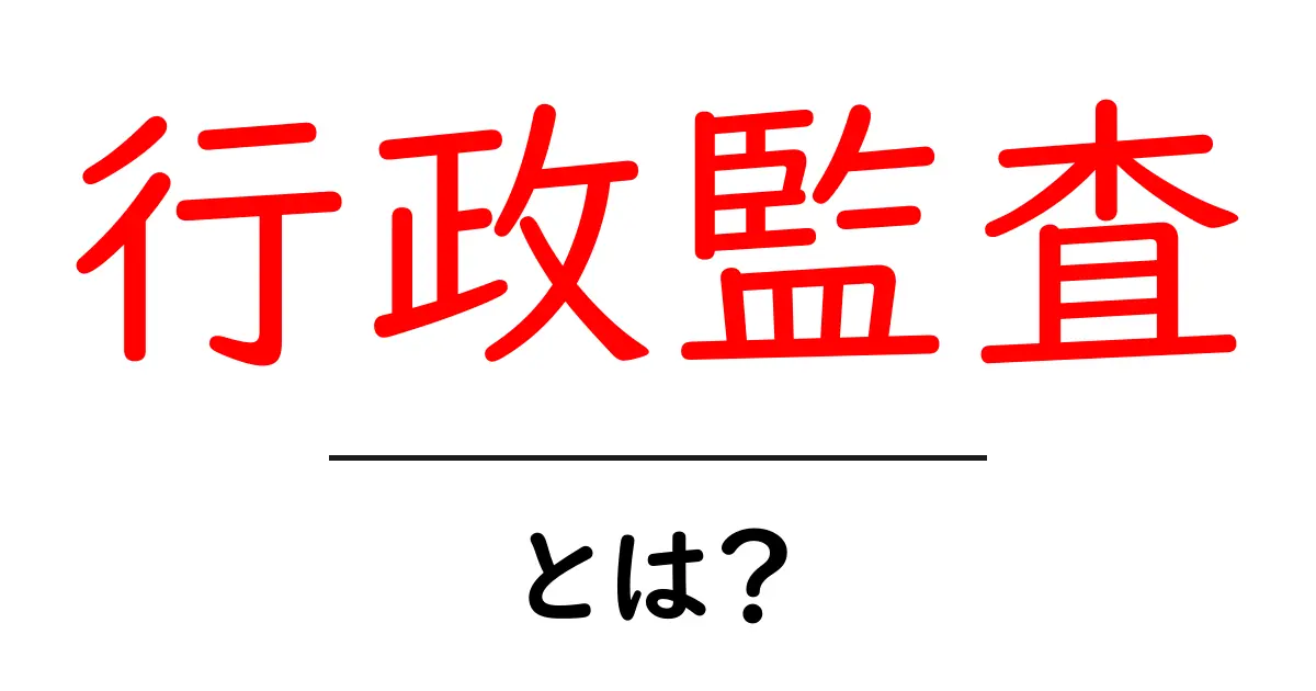 行政監査とは?その目的や重要性をわかりやすく解説!共起語・同意語も併せて解説!