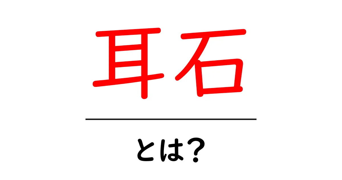 耳石とは?その役割や健康への影響をわかりやすく解説共起語・同意語も併せて解説!