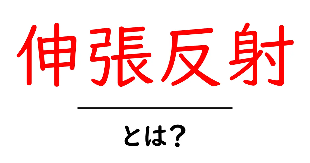 伸張反射とは?そのメカニズムと実生活への影響共起語・同意語も併せて解説!