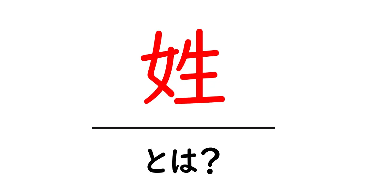 姓・とは?あなたの名前が持つ意味を知ろう!共起語・同意語も併せて解説!