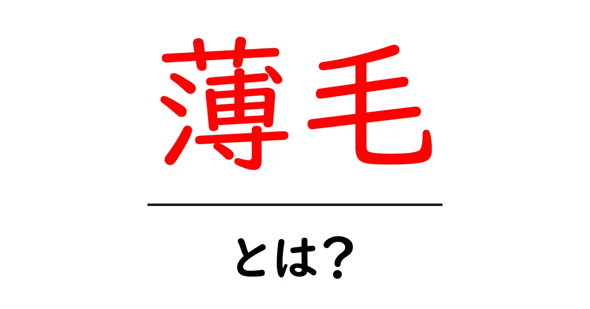 薄毛について知ろう!原因と対策をわかりやすく解説共起語・同意語も併せて解説!