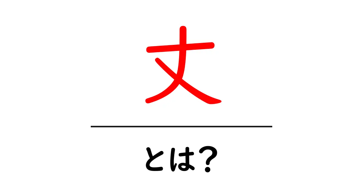 「丈」とは?意味や使い方をわかりやすく解説!共起語・同意語も併せて解説!