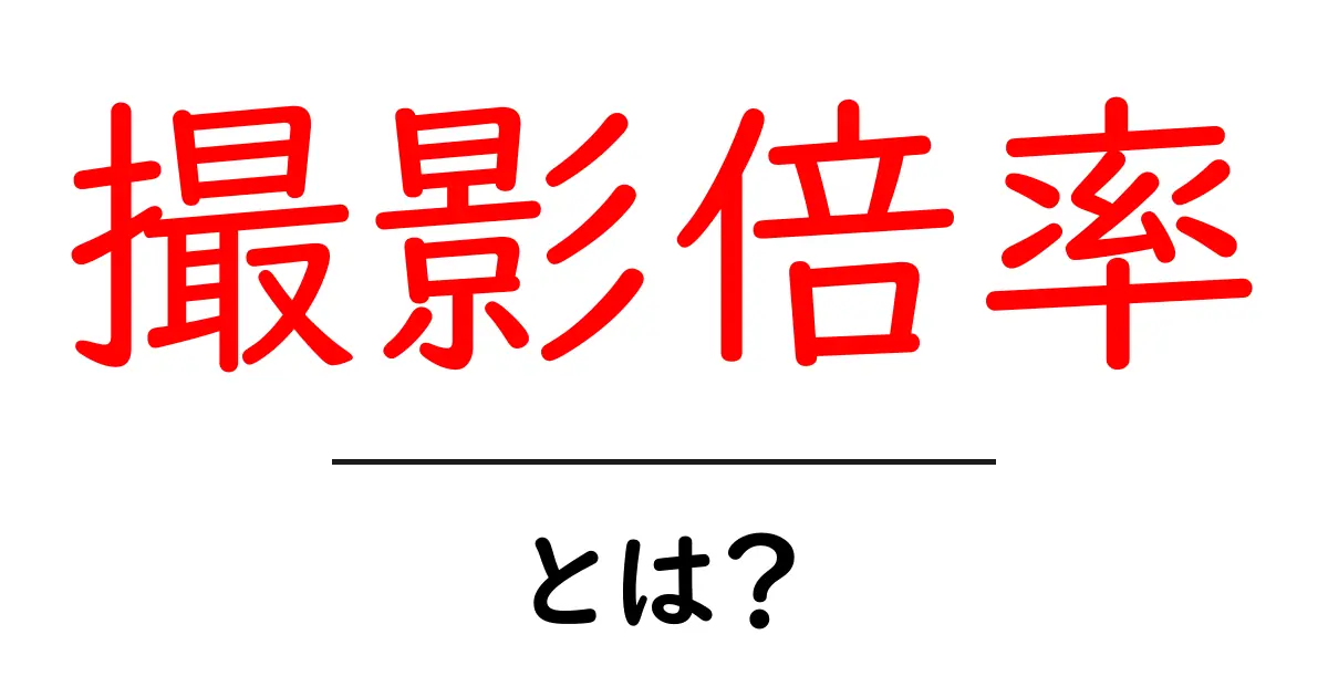 撮影倍率とは?初心者でもわかるカメラの基本知識共起語・同意語も併せて解説!