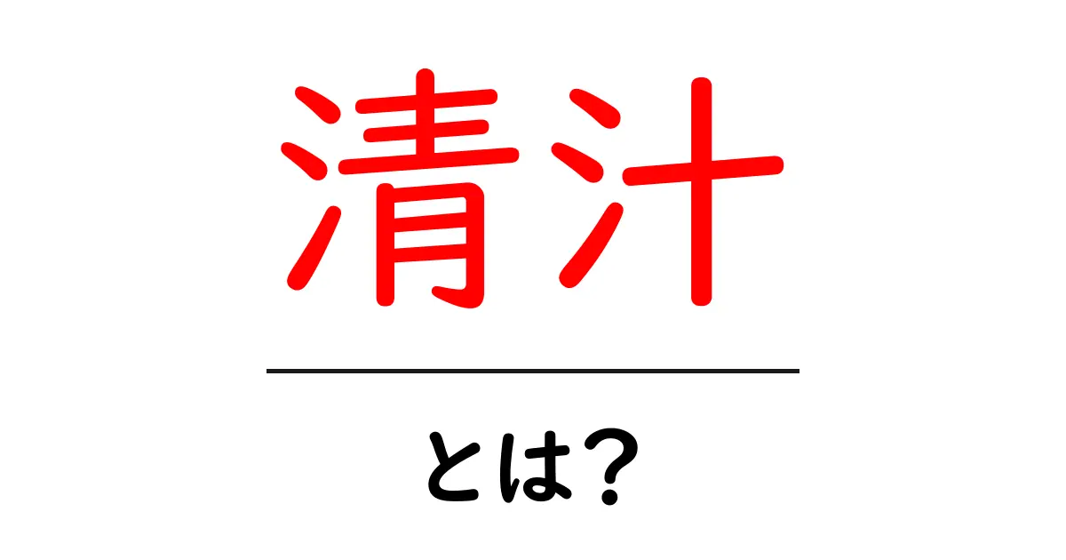 清汁とは?その魅力と作り方を紹介!共起語・同意語も併せて解説!