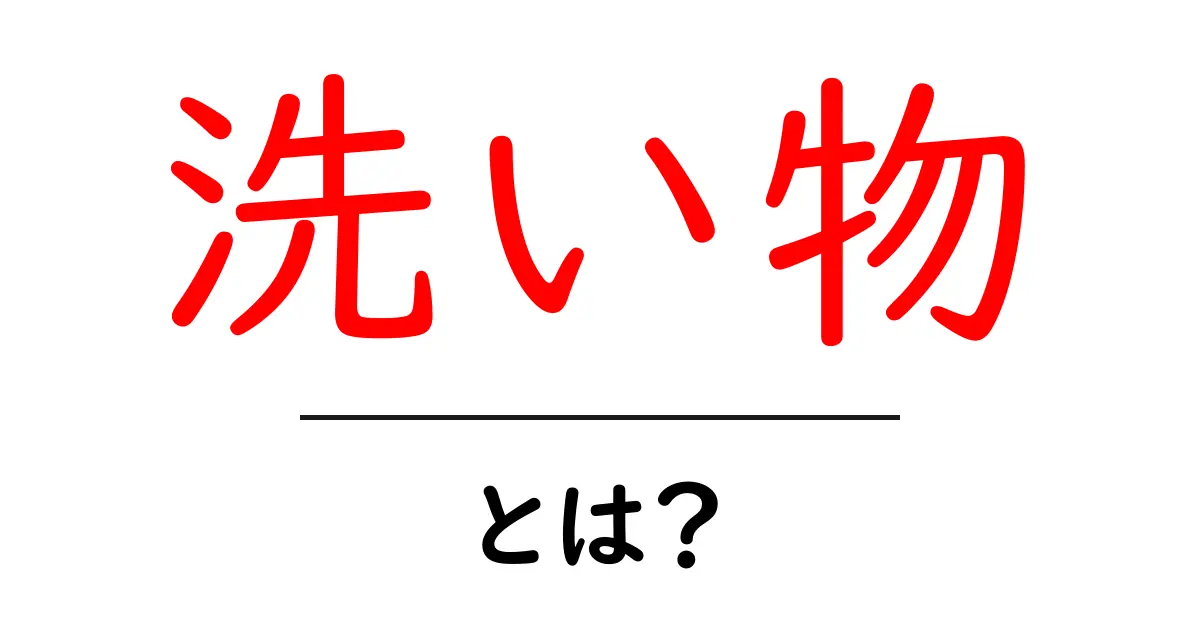 洗い物とは？簡単に理解できる洗い物の基本知識共起語・同意語も併せて解説！