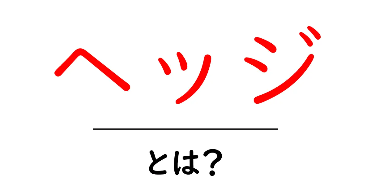 ヘッジとは?初心者でもわかる投資やリスク管理の基本共起語・同意語も併せて解説!