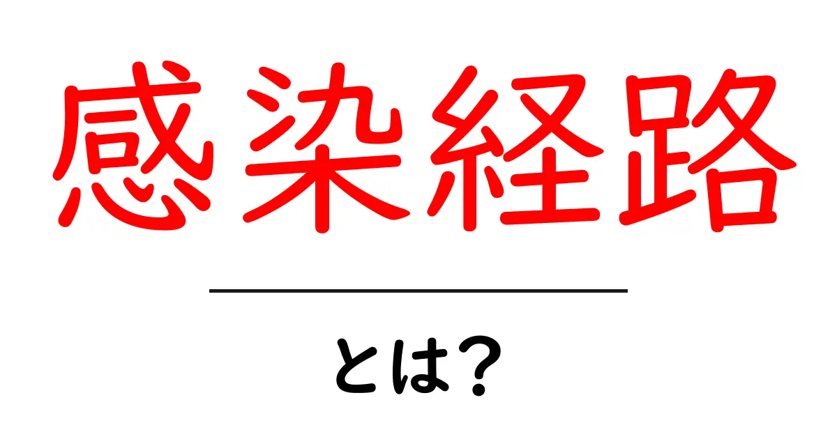 感染経路とは?ウイルスはどのように広がるのか解説します共起語・同意語も併せて解説!