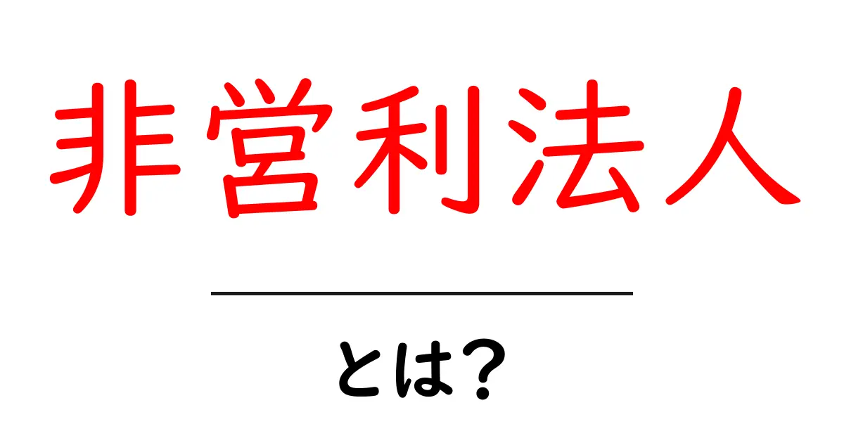 非営利法人とは?その意義と活動の実態をわかりやすく解説!共起語・同意語も併せて解説!