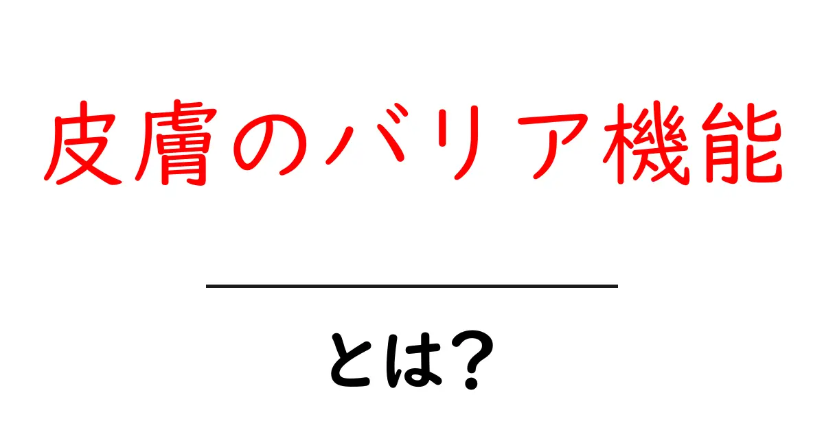 皮膚のバリア機能とは？健康な肌を守るための大切な役割共起語・同意語も併せて解説！
