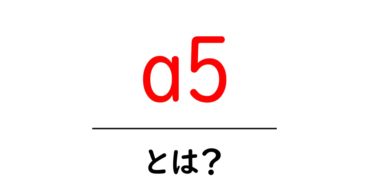 a5とは?その意味や活用法をわかりやすく解説!共起語・同意語も併せて解説!