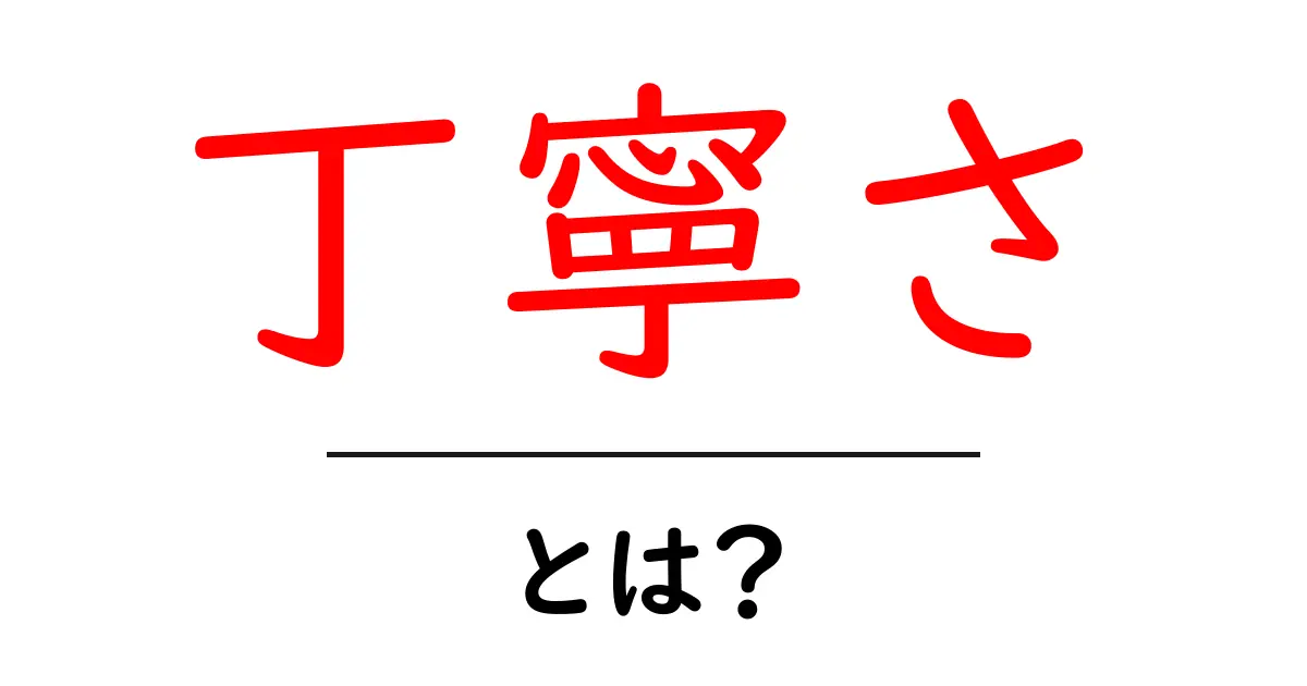 「丁寧さ」とは？日常生活に役立つ意味と重要性について共起語・同意語も併せて解説！